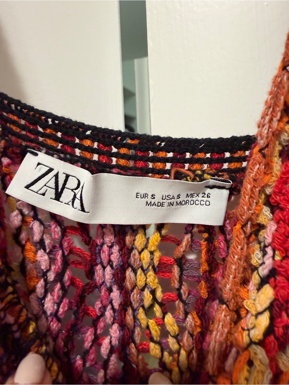 Zara Multicolor Knit Fringe Maxi Dress - Picture 4 of 5